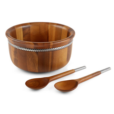 Nambe Braid Round Salad Bowl