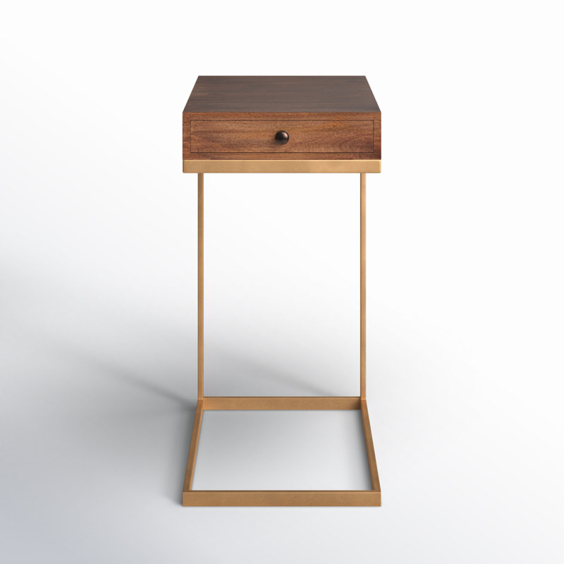 Alec 1 Drawer C Shaped End Table