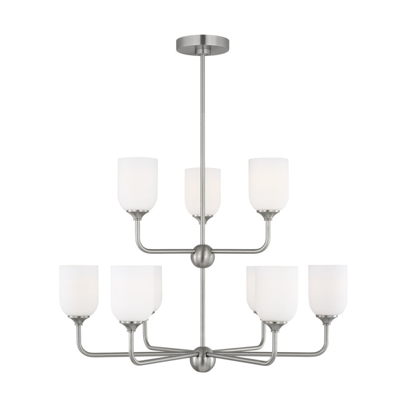 Emile Extra Large Chandelier from Generation Lighting , Brushed Steel, Yes