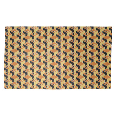 Gratte-ciels jaune/noir Tapis décoratif