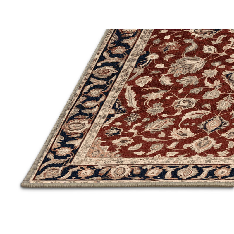 Machine Washable Persian Brown Area Rug, Square 3'
