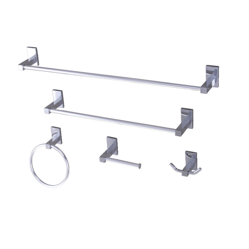 Kingston Brass Continental 5-Piece Bathroom Hardware Set, Polished Chrome