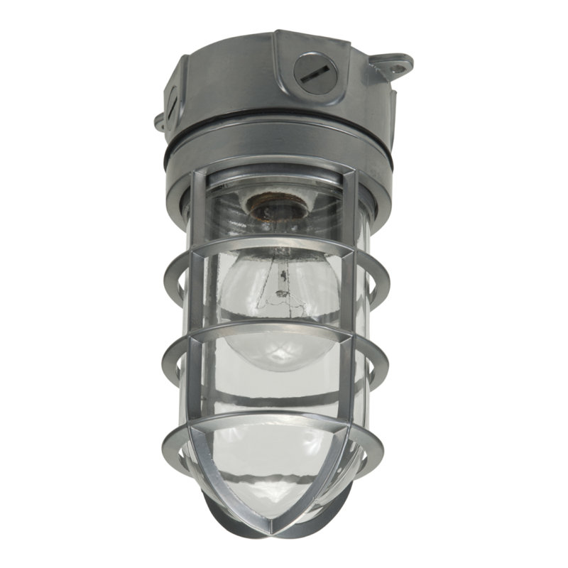 Gray 100W Incandescent Vapor Tight Flood Light