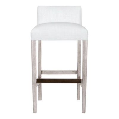 Gin Fizz Upholstered Stool with Solid Wood Frame