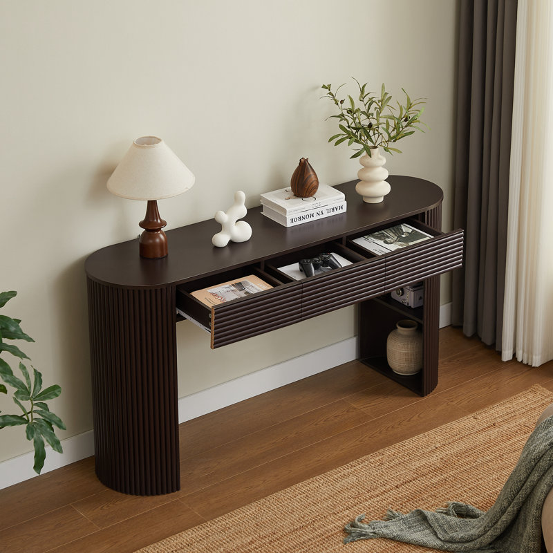 Console rétro avec rangement, Espresso