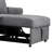Praro Chenille 3-in-1 Convertible Sleeper Chair with Adjustable Backrest & Wheels-1568290