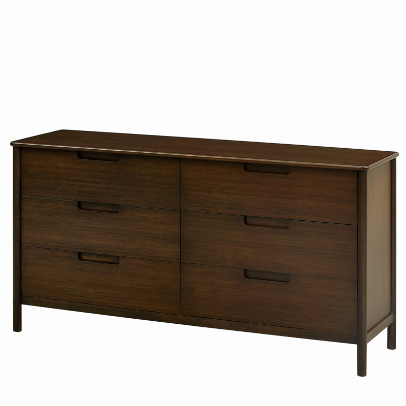 Commode 6 tiroirs Felder, café