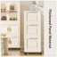 25.59" Side Wide Folding Wardrobe , With Magnetic Door, Plastic Storage Cabinet With Wheels