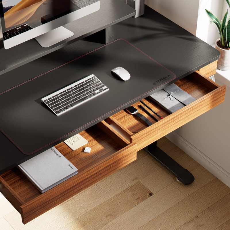 Bureau debout électrique à hauteur ajustable Stonington, Brun, H 48 po x l 55 po x P 24 po