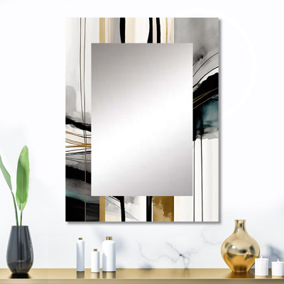 Abstrait transitionnel moderne, formes II - formes abstraites, décor de miroir mural unique