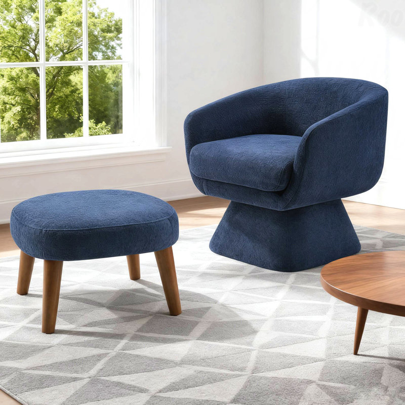 Fauteuil Lazy avec repose-pieds, fauteuil d'appoint de style moderne, canapé rembourré en tissu de loisirs, idéal pour les chambres à coucher, fauteuil d'appoint avec repose-pieds pour les petits espaces, fauteuil d'angle