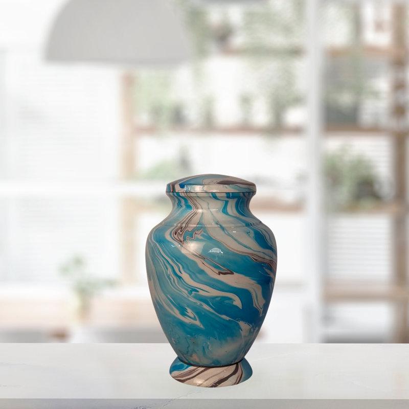 Rocsi Handmade Large Cremation Urn , Blue