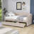 Twin Size 2 Drawers Upholstered Daybed with Wood Slat Support-277059019