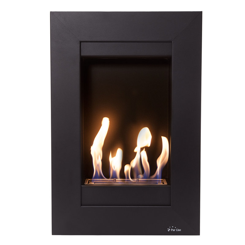 PURLINE 50cm W Black Bio-Ethanol Fireplace