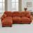 Compression Cozy Chenille Sectionals, Modern 3 Seat L Shape For Home