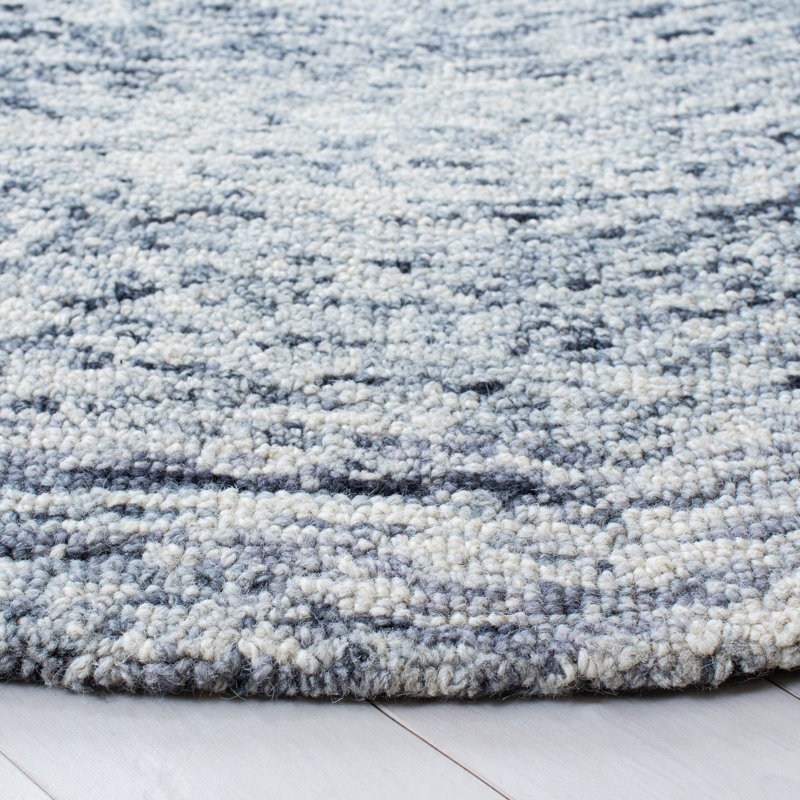 Anglina Hand Tufted Wool Abstract Rug, Rectangle 9' x 12'