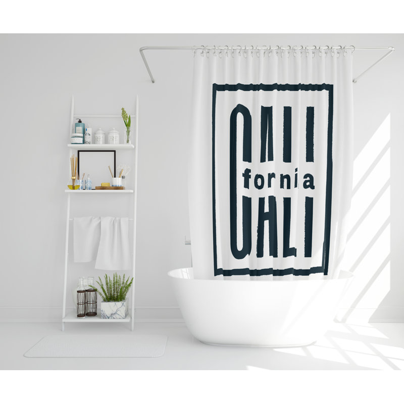 Kaleigh 2 Piece Polyester Shower Curtain Set, 168cm H x 168cm W