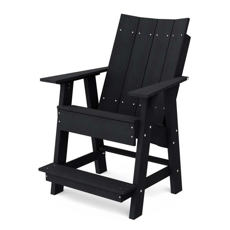 Chaise haute Adirondack contemporaine, Noir