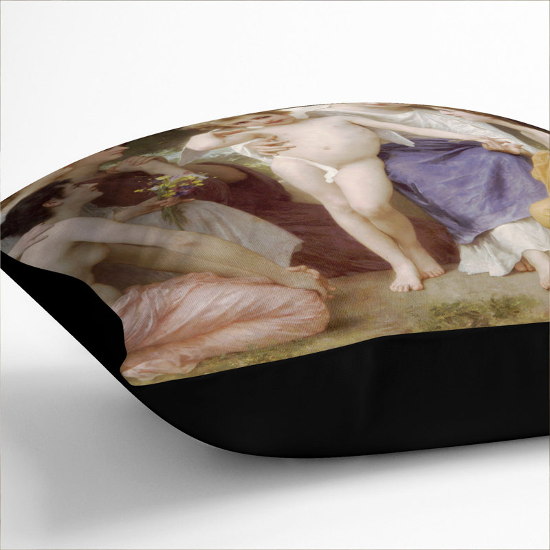 Admiration Square Throw Cushion, 40cm H x 40cm W x 15cm D, Black