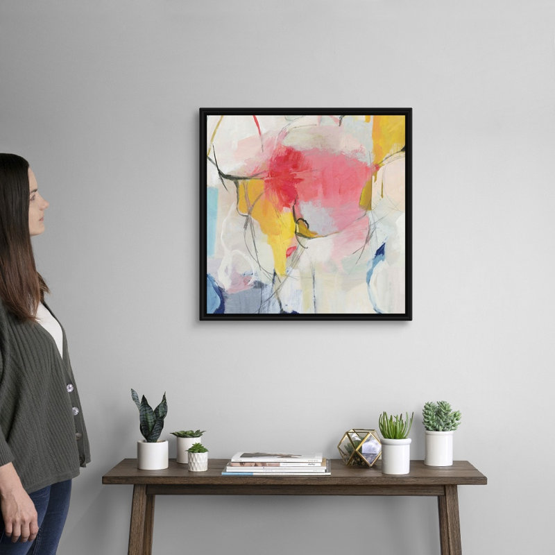 Impression sur toile, "Watermelon I" par PI studio, H 26 po x l 26 po x P 1,75 po, Toile avec cadre noir