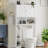 Freestanding Toilet Storage Rack, Adjustable Shelf, Double Doors, Open Shelves, White , Ideal For Bathroom Of Towels And Paper Rolls Organizer Rack With Quick Setup Use