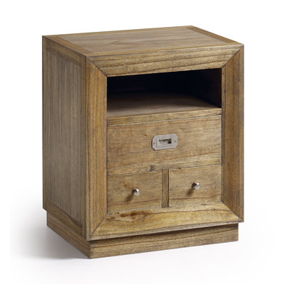 Merapi 50cm W Solid Wood Bedside Table