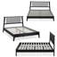 Structure de lit plateforme en bois massif Kristoffer-91742409-91742413