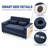 61" Convertible Pull-Out Sleeper Sofa Bed – Modern Loveseat With Adjustable Backrest & Built-In Storage-1402820182