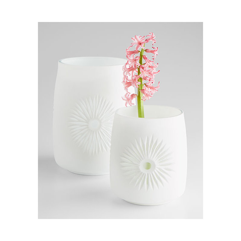 Vika Handmade Ceramic / Porcelain Table Vase, 9.25" H x 7" W x 7" D
