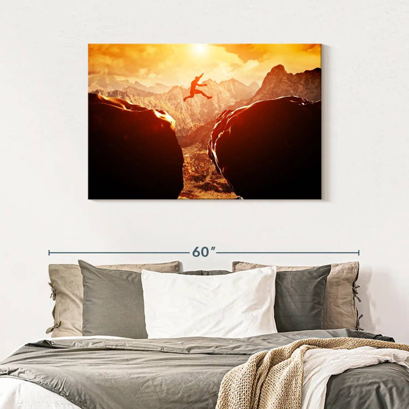 Sireci Extreme Cliff Jumping, 30" H x 45" W
