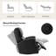  Fauteuil inclinable manuel pivotant en cuir véritable 34 po Felisa-866579008