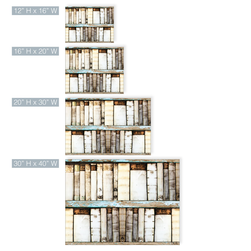 « rétro bibliorom », impression sur toile tendue, 12 po H x 16 po L x 1,5 po P