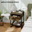 60cm W Steel Bedside Table
