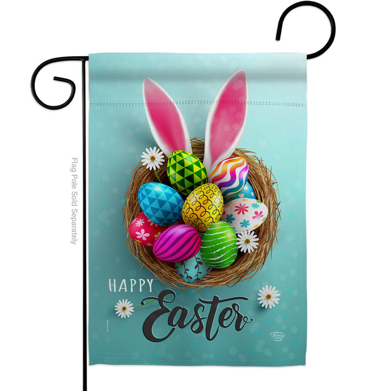 Double Sided Polyester Easter, 18.5" H x 13" W