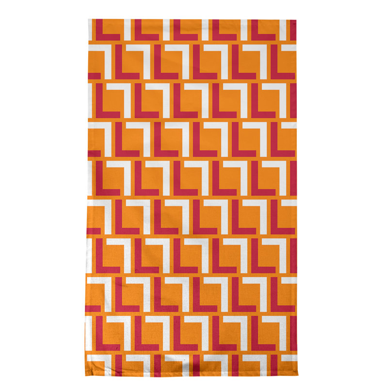 Tokyo Tea Towel Kitchen Towel, Cotton Blend, Orange/Red/White