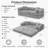 80.7" Corduroy Sleeper Sofa Boneless Modular Sofa Bed Compression Foam Couch Bed With 2 Pillows and Fixed Metal Frame, Light Gray-1269532578
