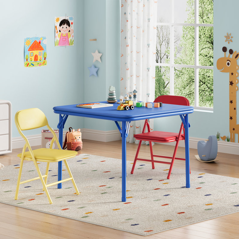 Kids and Chair Set, Blue/Green/Orange/Yellow