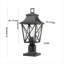 Lanterne d'extérieur 1 lumière noire 20 po Oscar
