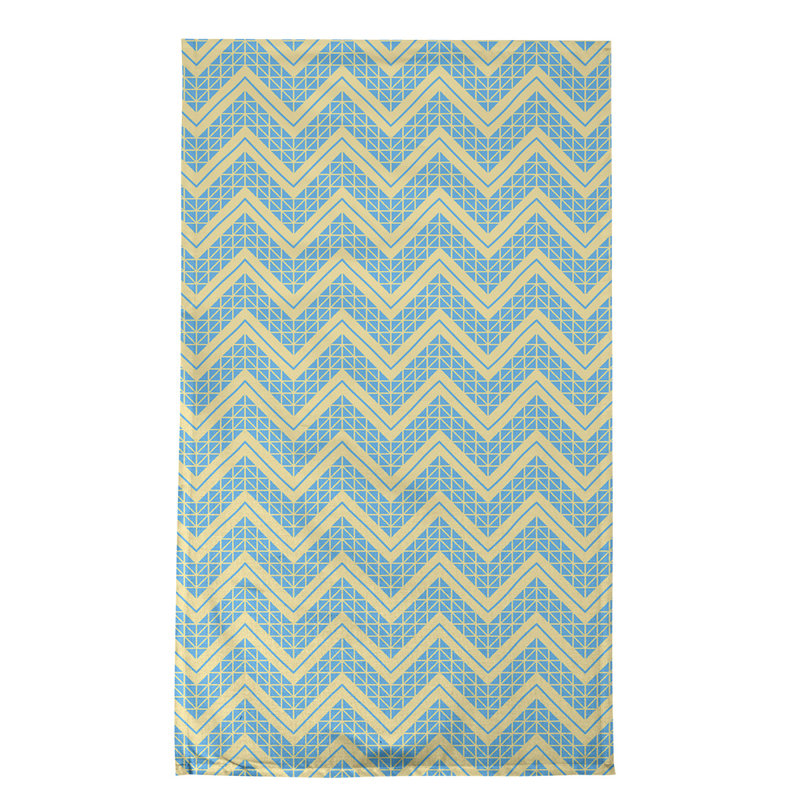 Stephenie Tea Towel Kitchen Towel, Teal/Yellow, Poly Twill