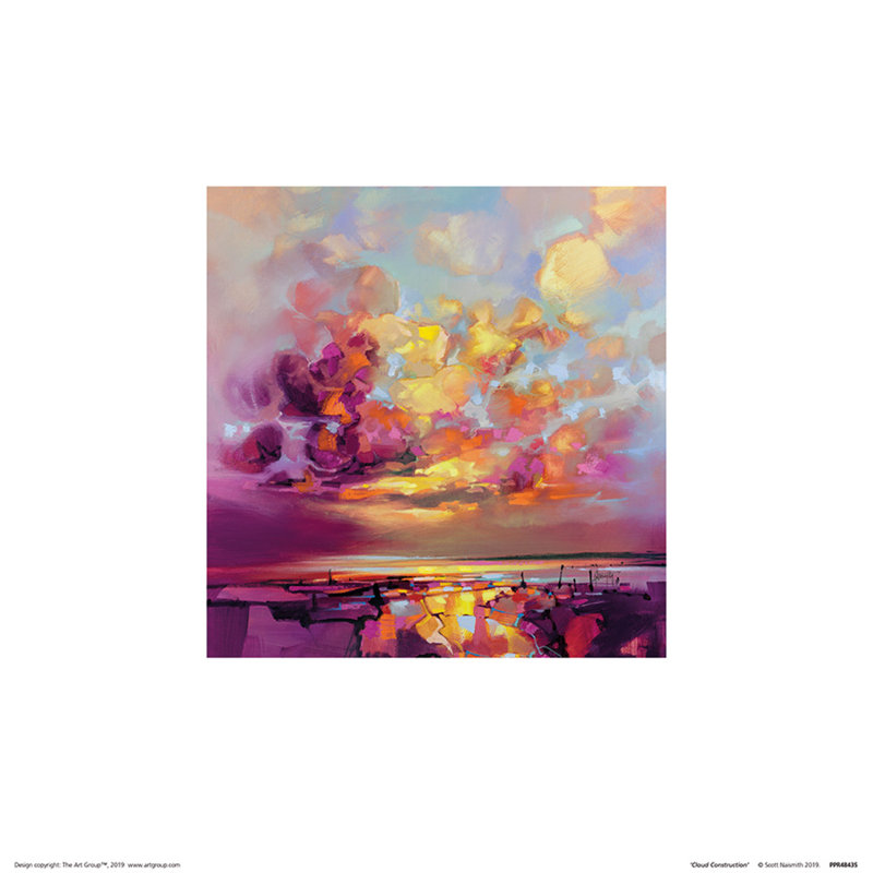 Cloud Construction 1 Piece Painting, 30 cm H x 30 cm W