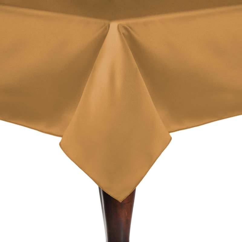 Ultimate Textile  Square Tablecloth, Antique Gold, 84" x 84", 1