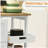 HOMCOM Rolling Kitchen Island Cart, Bar Serving Cart with Drawers, White-2065382051