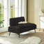 Moderne, deux, velours, profondeur de 54 pouces, table d'appoint rotative à 360 °, banc, noir, velours de luxe, mousse à mémoire de forme, chambre à coucher moderne à deux avec, et - motifs de blocs classiques pour un espace de vie principal