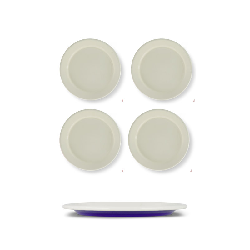 S/4 Enamel Dinner Plate - Two Tone