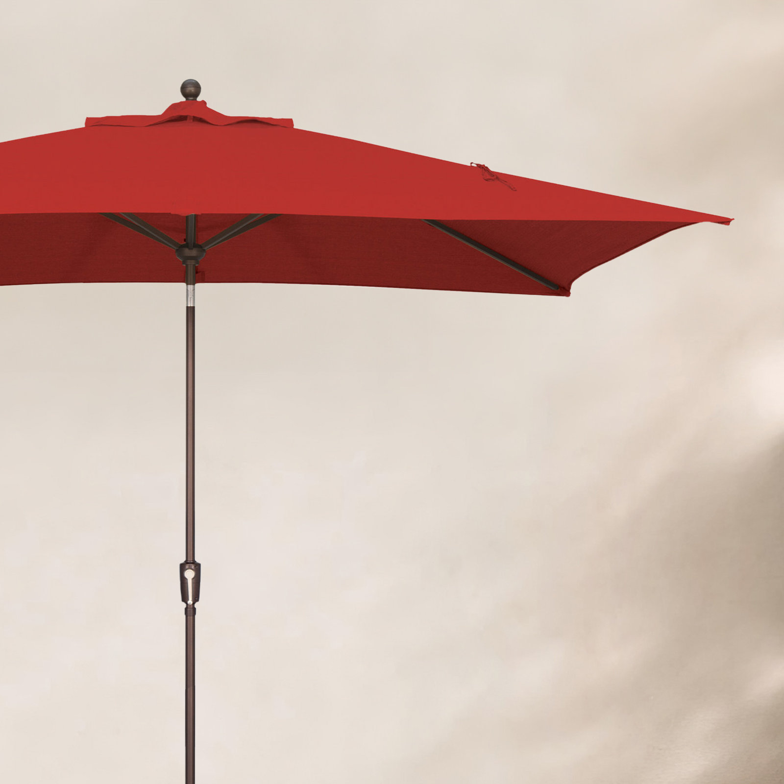Launceston 6.5' Umbrella, Canvas Jockey Red Sunbrella® Canvas, Bronze