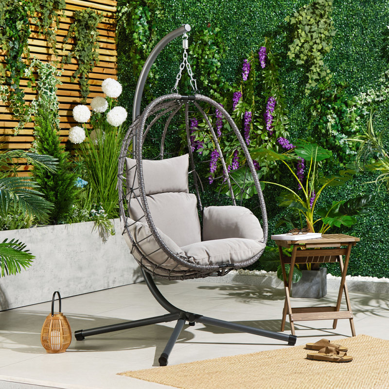 Grey Egg Chair with Stand