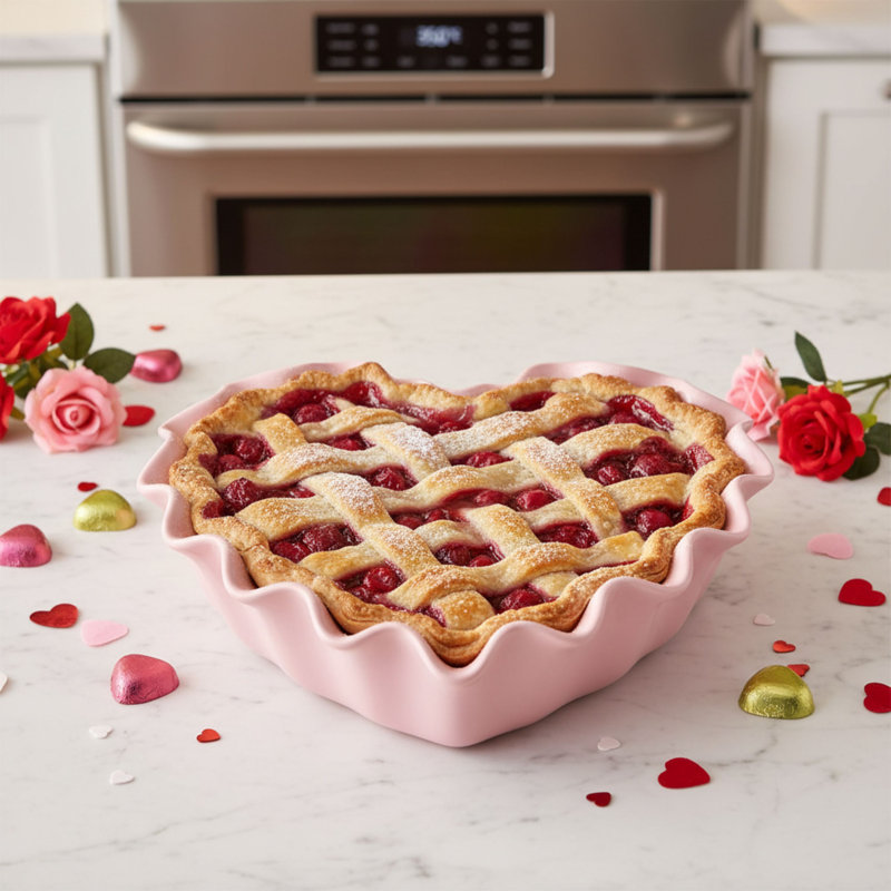 Assiette à tarte 10 Strawberry Street, Rose