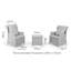 Canica Reclining 2 Seat Rattan Bistro Set