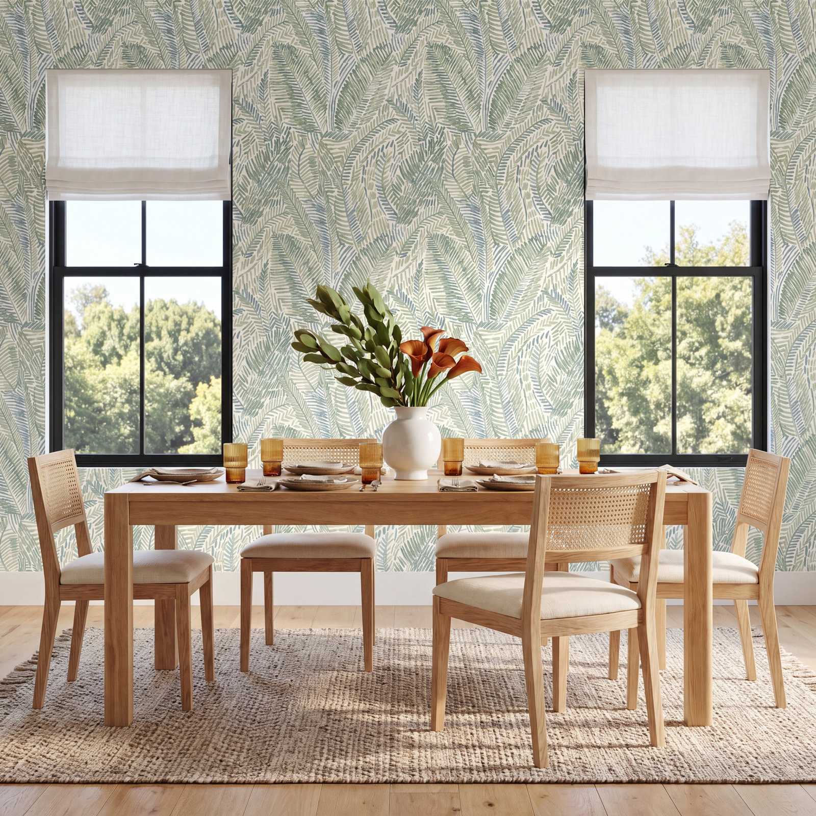 Eline Wallpaper Roll, Green