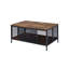 Table basse à 4 pieds en bois massif avec rangement Pizzaro